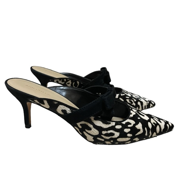 Ann Taylor Calf Hair Bow Mule Heels - Picture 3 of 8